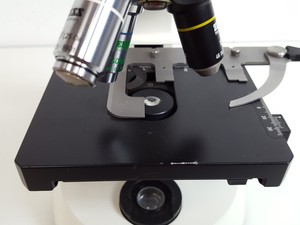 Thumbnail image of Carl Zeiss KF2 Microscope with 3 x Objectives - 10/0.22  160/- , Ph2  F40/0.65 
