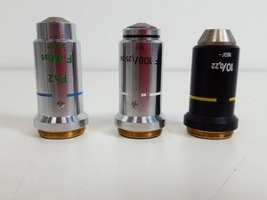 Thumbnail image of Carl Zeiss KF2 Microscope with 3 x Objectives - 10/0.22  160/- , Ph2  F40/0.65 