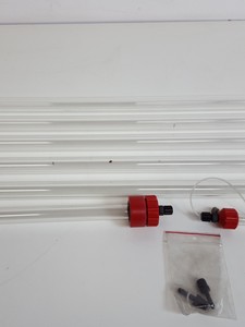 Thumbnail image of 7x Pharmacia Fine Chemicals Glass Chromatography Columns  1x22  1x37 5x107cm