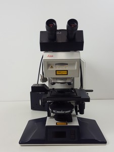 Thumbnail image of Leica DMRBE Fluorescence Trinocular Microscope & 4 x Objectives PL FLUOTAR Lab