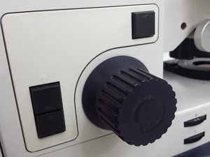 Thumbnail image of Leica DMRBE Fluorescence Trinocular Microscope & 4 x Objectives PL FLUOTAR Lab