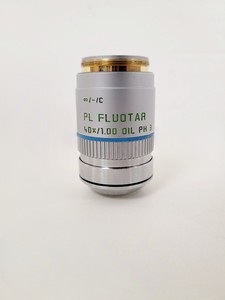 Thumbnail image of Leica DMRBE Fluorescence Trinocular Microscope & 4 x Objectives PL FLUOTAR Lab