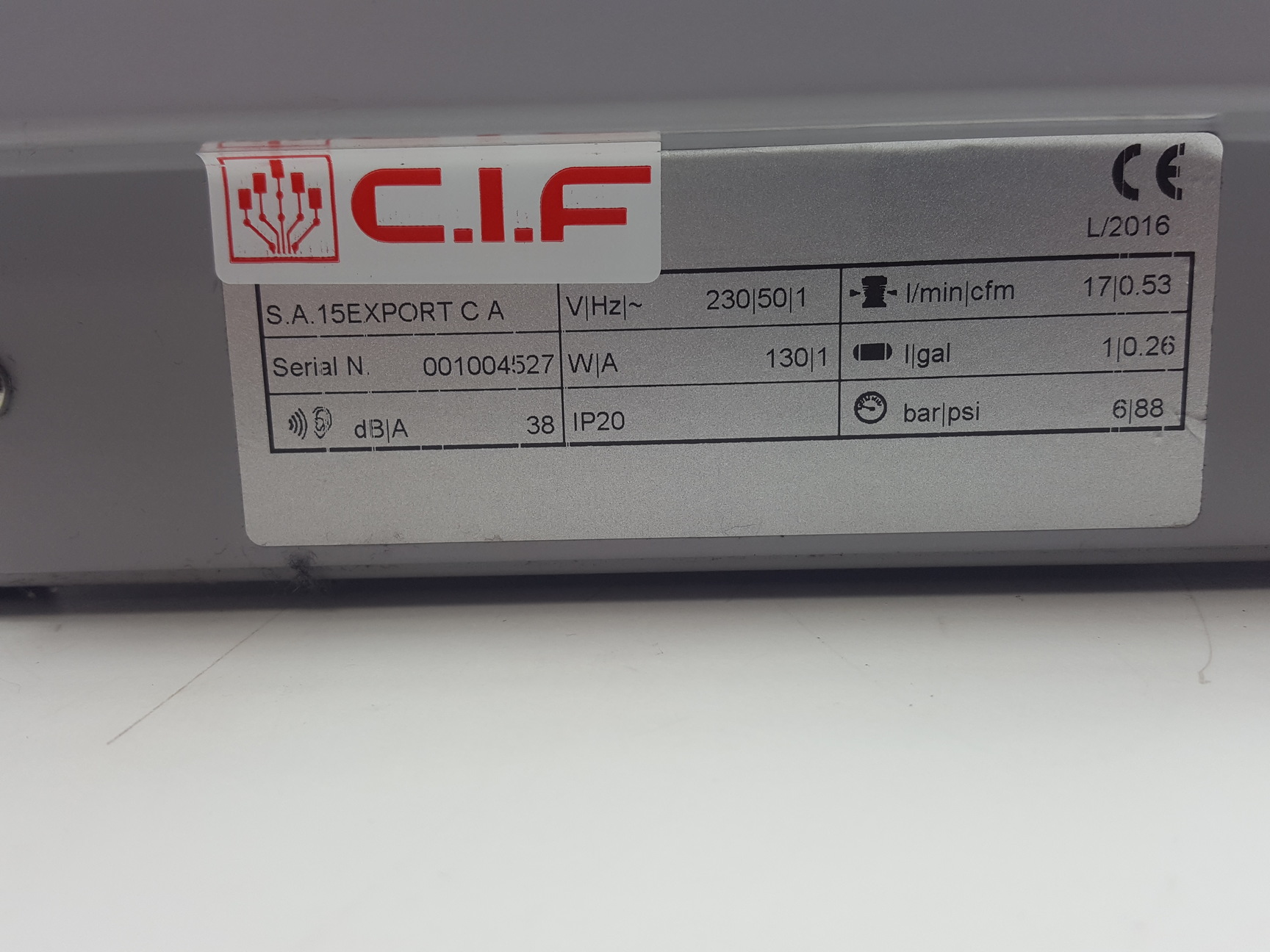 Image of CIF Automatic Silent Air Compressor - S.A. 15EXPORT CA - SA 15