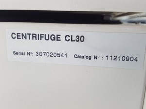 Thumbnail image of Thermo Electron IEC CL30 Centrifuge with T20 4100rpm Rotor - 11210904 Lab 