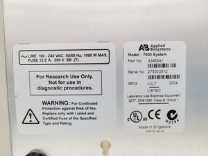 Thumbnail image of Applied Biosystems 7500 FAST Real-Time PCR System w/ PC & Software Lab 