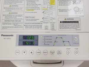 Thumbnail image of Panasonic MLS-3751L High Pressure Steam Top-Loading Autoclave Lab