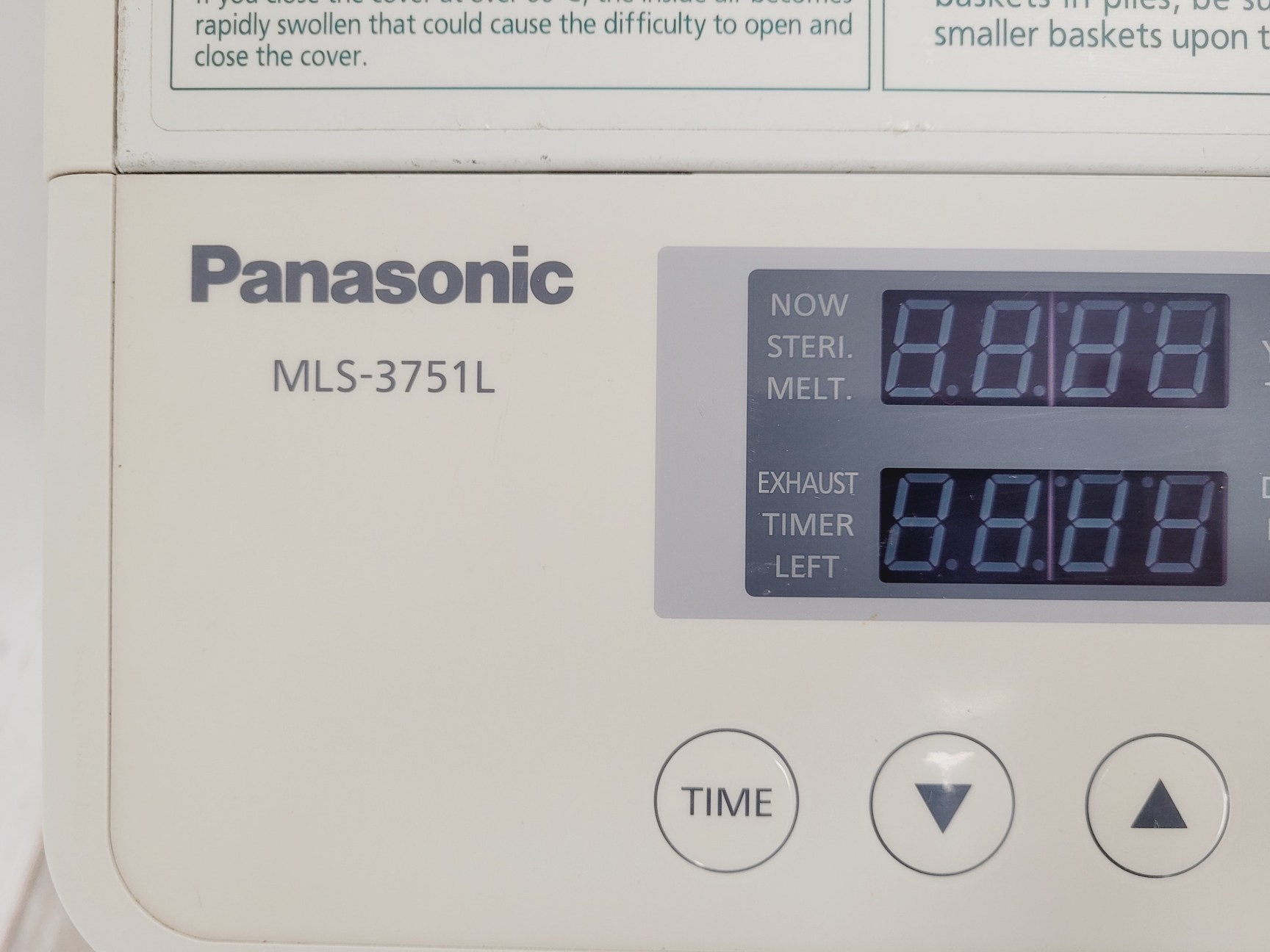 Image of Panasonic MLS-3751L High Pressure Steam Top-Loading Autoclave Lab