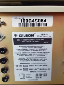 Thumbnail image of Gilson HLPC System - Model 118, 306, 811C, 805, 506C Lab Spares/Repairs