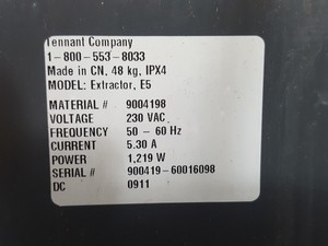 Thumbnail image of Tennant E5 Industrial Carpet Extractor Cleaner 