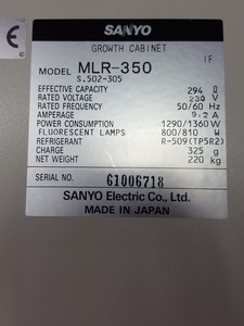 Thumbnail image of Sanyo MLR-350  Growth Cabinet - Environmental Test Chamber Lab