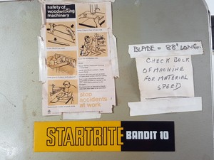 Thumbnail image of Startrite Vertical Band Saw Bandit 10 PN 1024527 with 2 x Saw Blades
