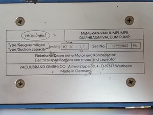 Thumbnail image of Vacuubrand Diaphragm Vacuum Pump Type MZ 2C Lab