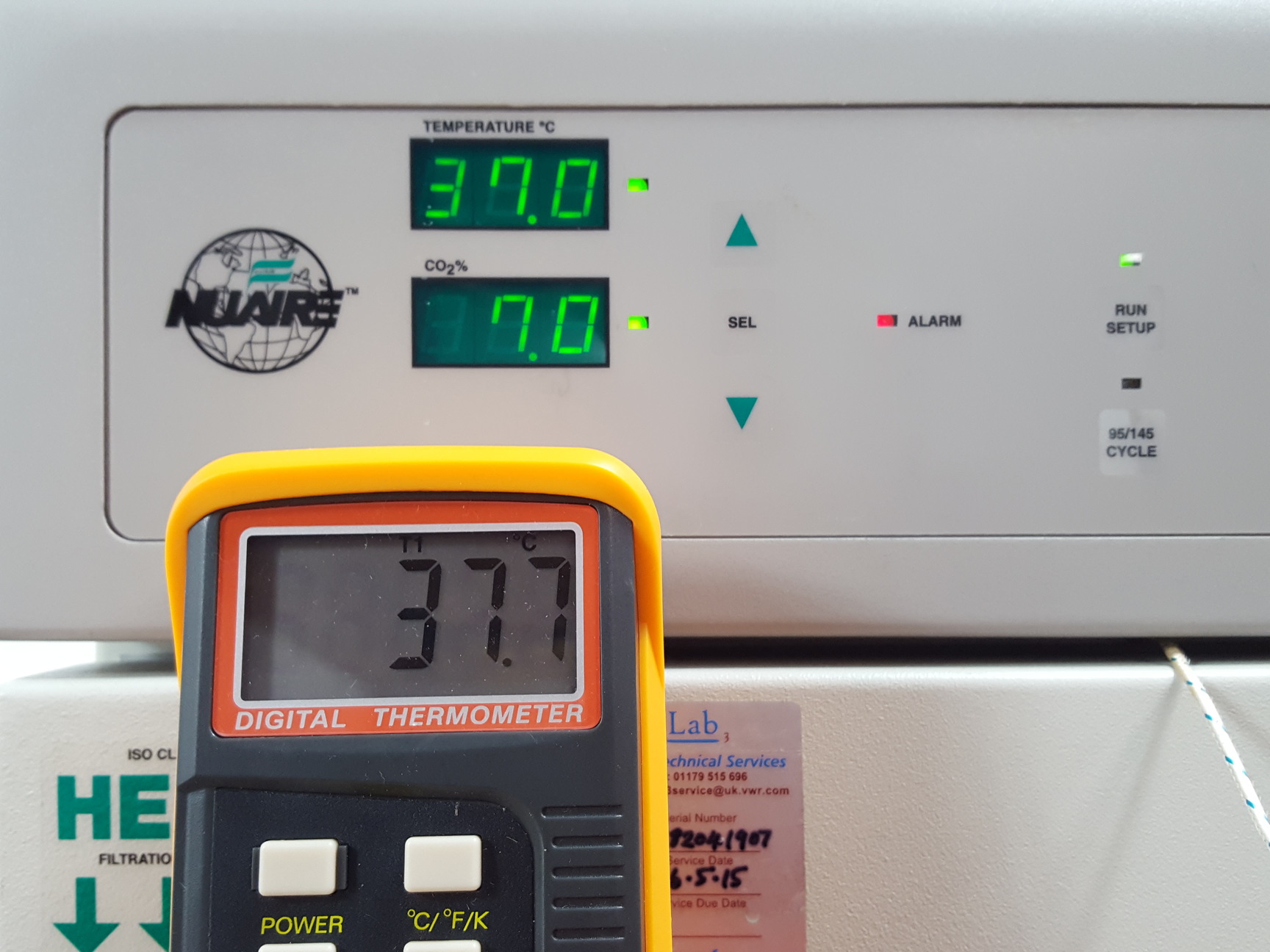 Image of Nuaire Co2 Air Jacketed Automatic Incubator NU 5510 E Lab Faulty CO2 Sensor