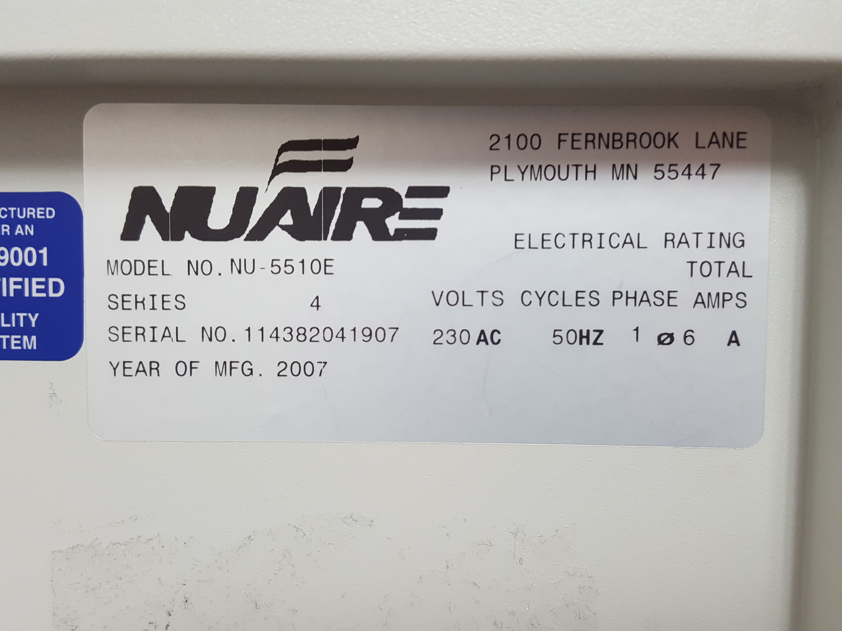 Image of Nuaire Co2 Air Jacketed Automatic Incubator NU 5510 E Lab Faulty CO2 Sensor