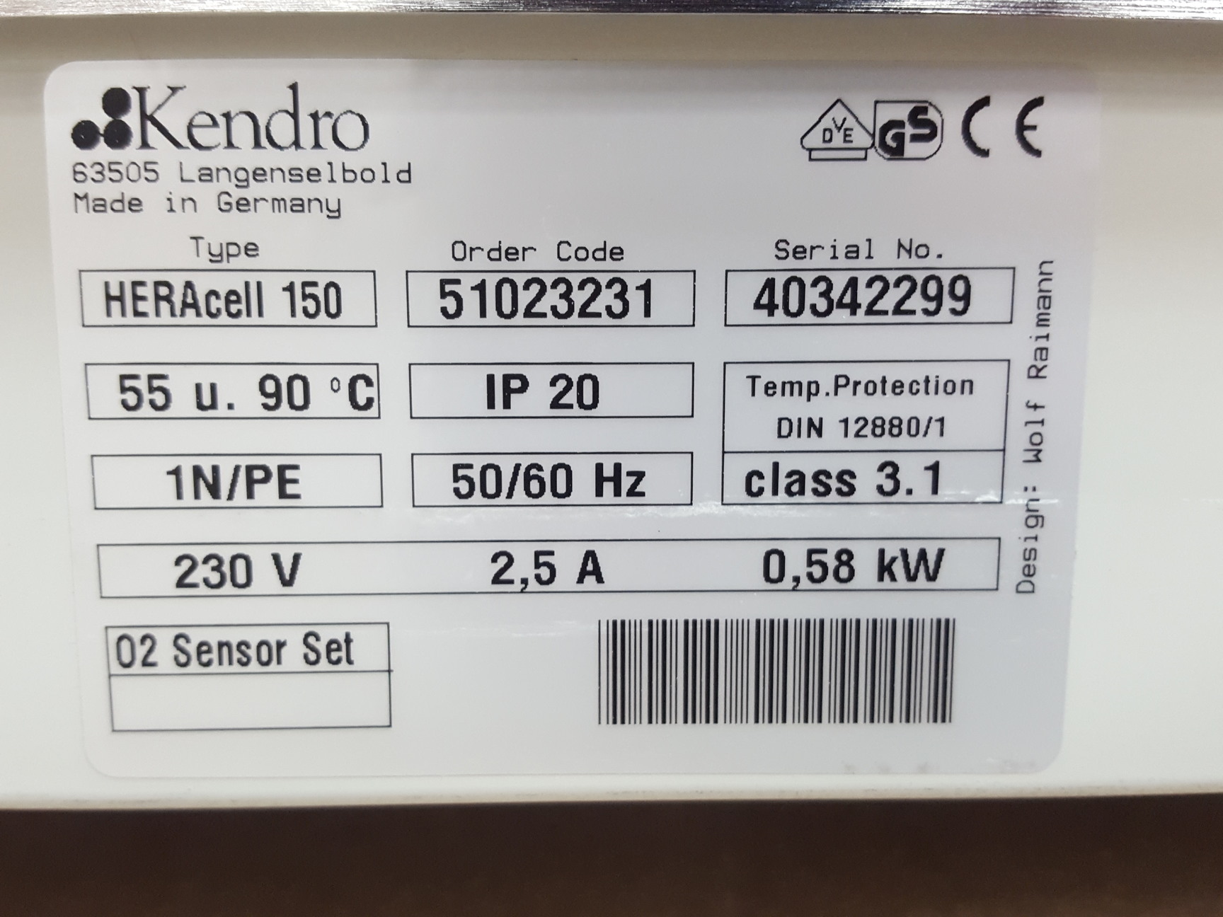 Image of Heraeus Hera Cell 150 CO2 Laboratory Incubator Lab