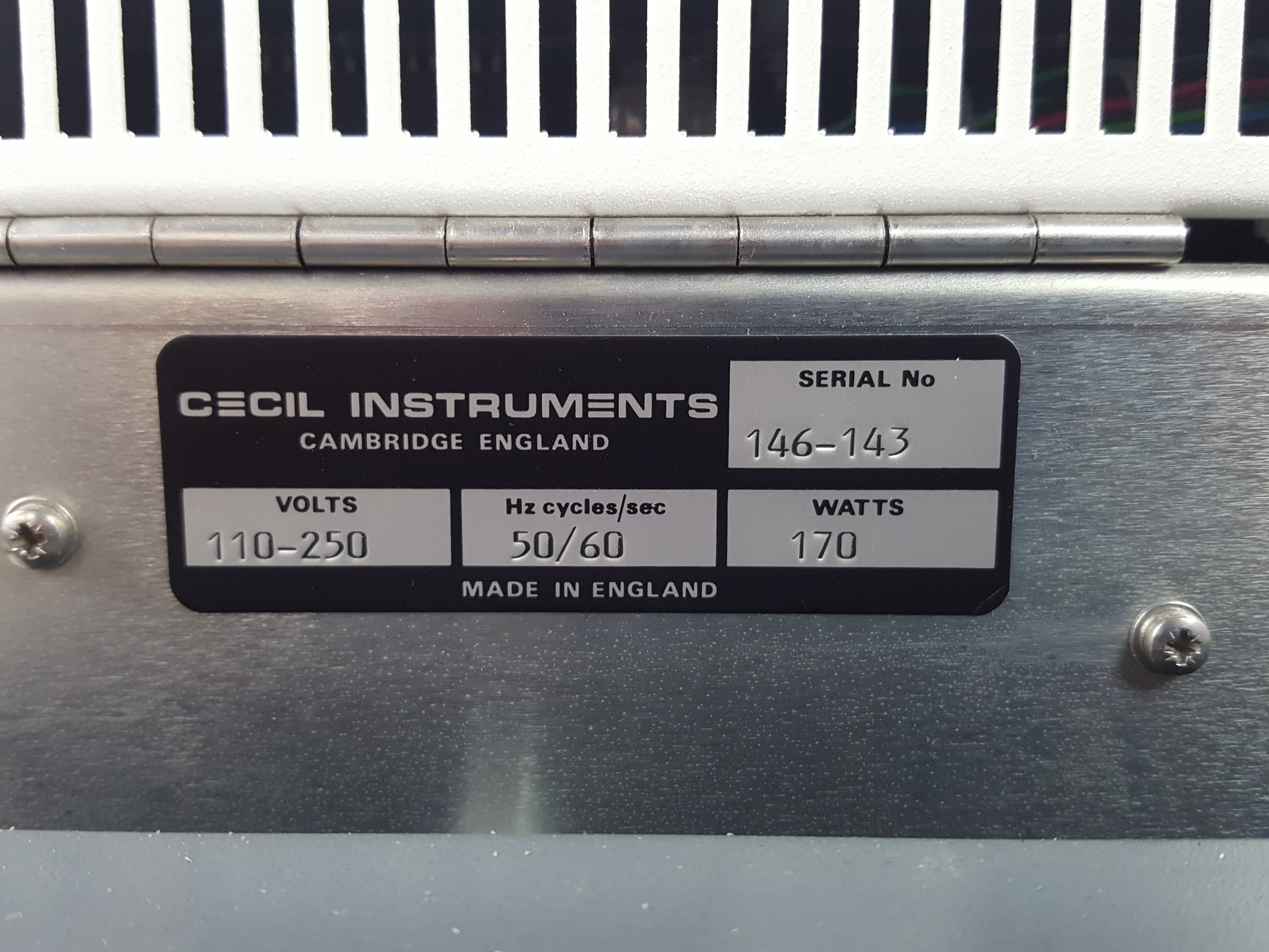 Image of Cecil CE 7400 UV Visible Spectrophotometer Lab