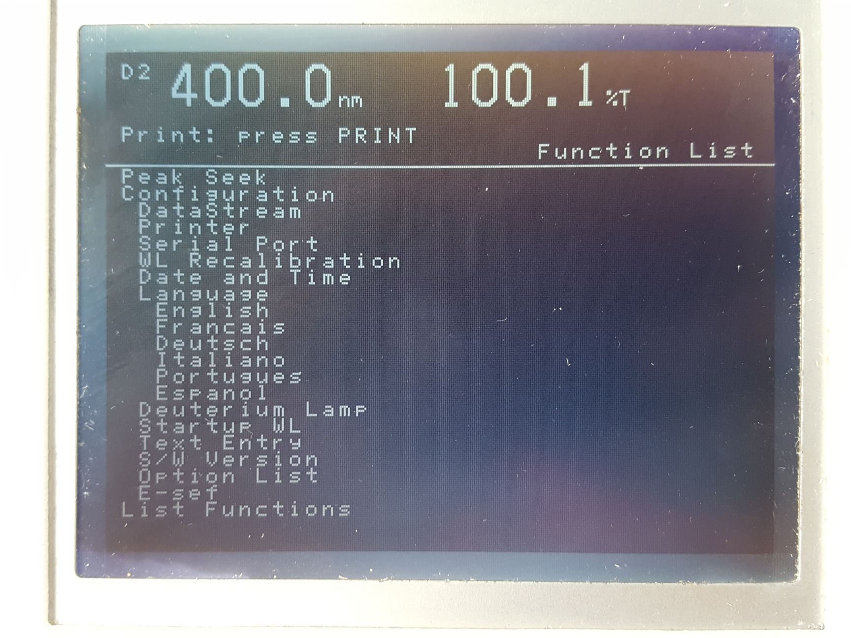 Image of Cecil CE 7400 UV Visible Spectrophotometer Lab