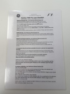 Thumbnail image of GE Datex Ohmeda Aestiva 7900 Vent Anesthesia Machine Lab Spares/Repairs