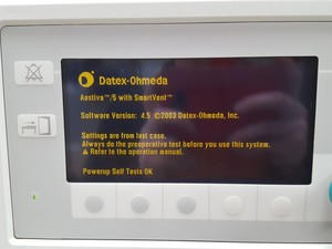 Thumbnail image of GE Healthcare Datex Ohmeda Aestiva 7900 Vent Anesthesia Machine Lab Faulty