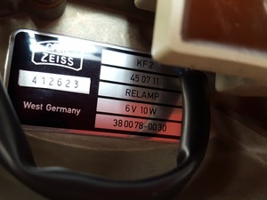 Thumbnail image of Zeiss KF2 Microscope with 4 x Objectives - Ph2  F40/0.65, Plan 40/0.65  160/0.17
