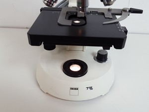 Thumbnail image of Zeiss KF2 Microscope with 4 x Objectives - Ph2  F40/0.65, Plan 40/0.65  160/0.17