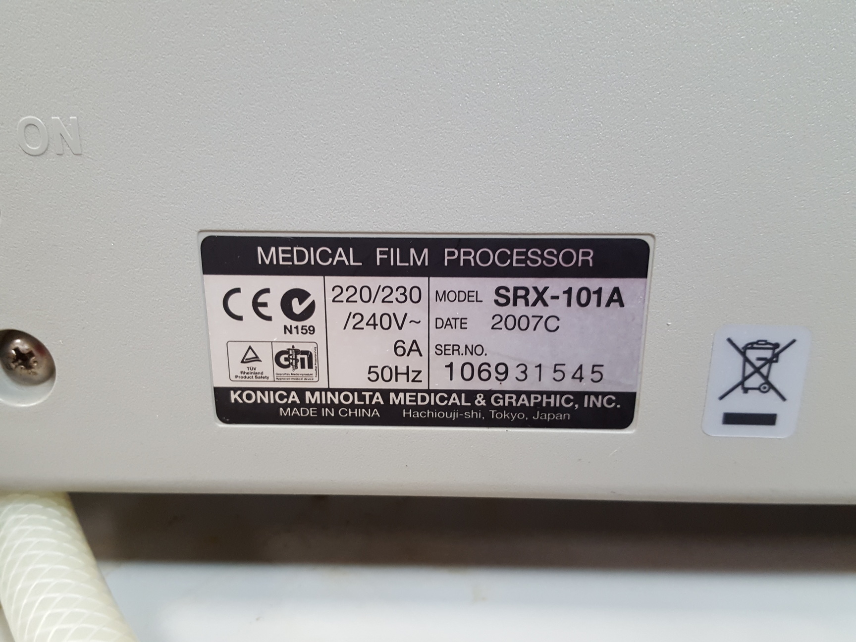 Image of Konica Minolta Medical Film Processor  Model: SRX-101A Lab Spares / Repairs