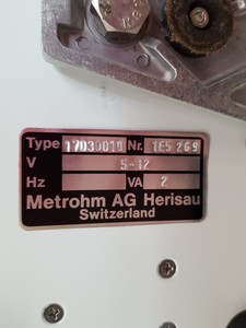 Thumbnail image of Metrohm KF 701 KF Titrino Titration Stand Stirrer System Lab