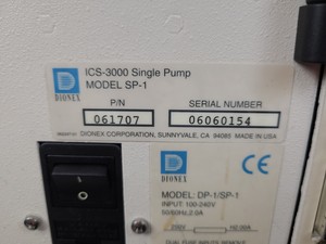 Thumbnail image of Dionex ICS-3000 Single Pump SP-1 Isocratic Lab Spares/Repairs
