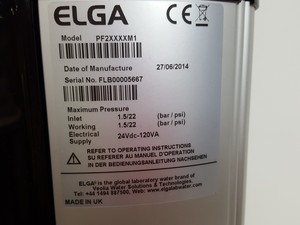 Thumbnail image of Elga Purelab Flex  Model: PF2XXXXM1 Water Purification System Lab