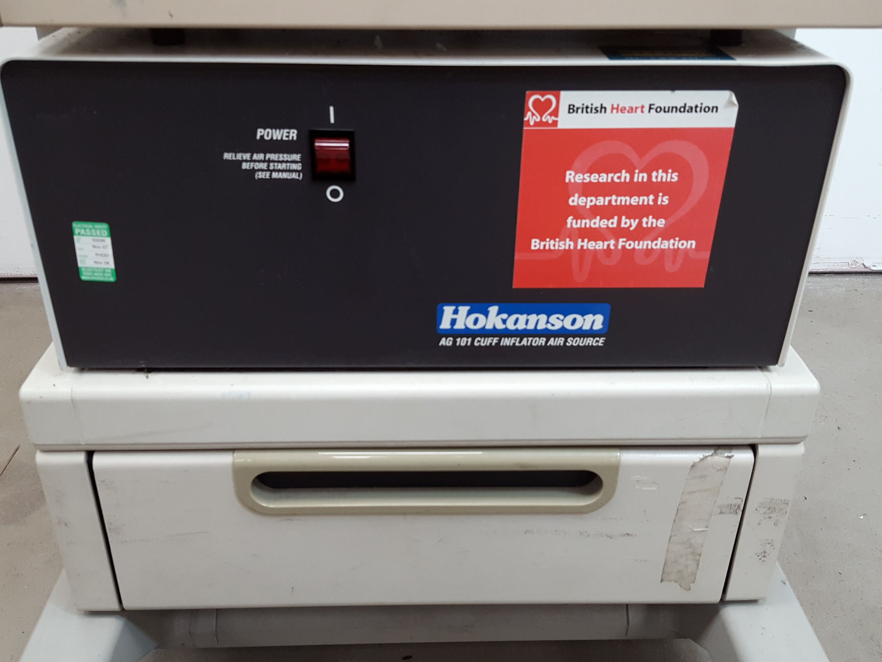 Image of Hokanson E20 Rapid Cuff Inflator with AG-101 Source and EC 4 Plethysmograph Lab