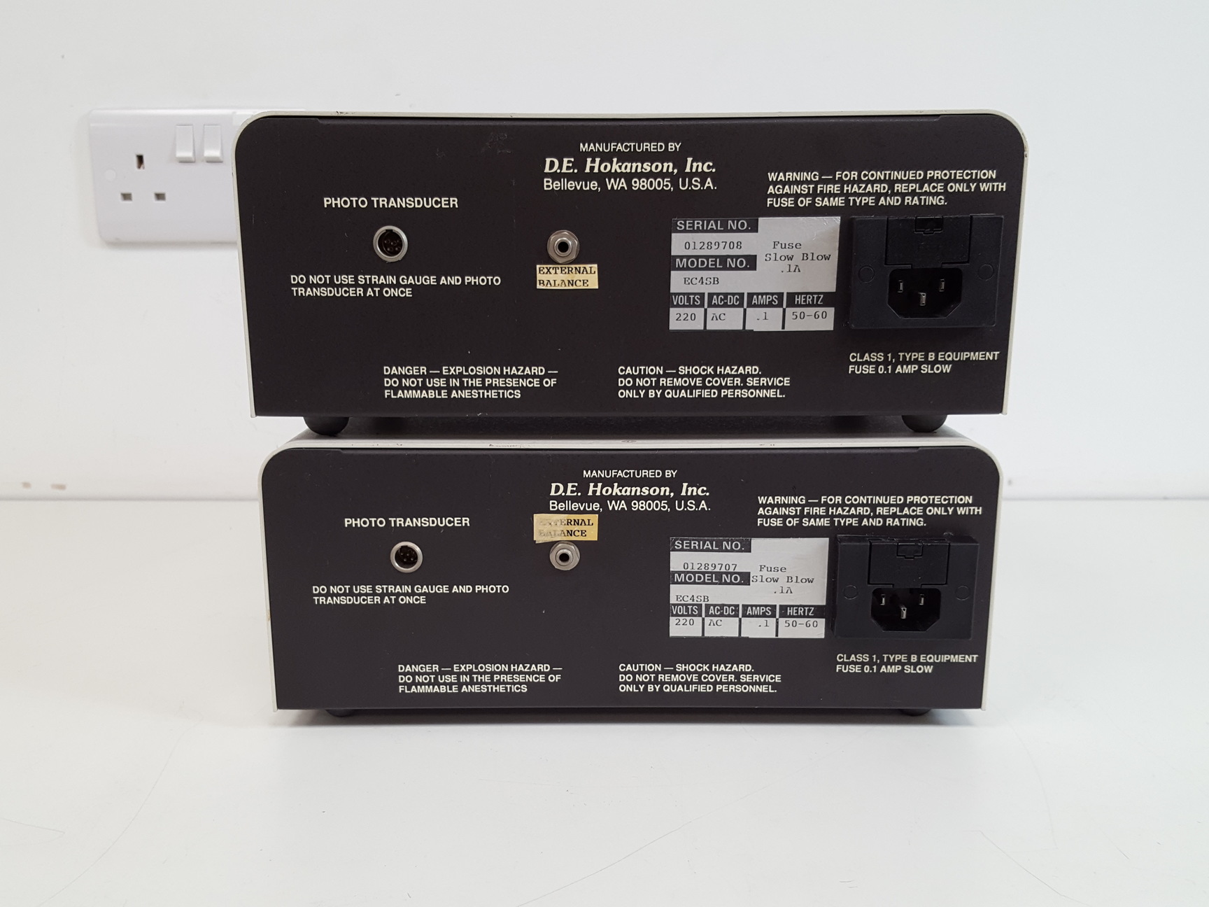 Image of Hokanson E20 Rapid Cuff Inflator with AG-101 Source and EC 4 Plethysmograph Lab