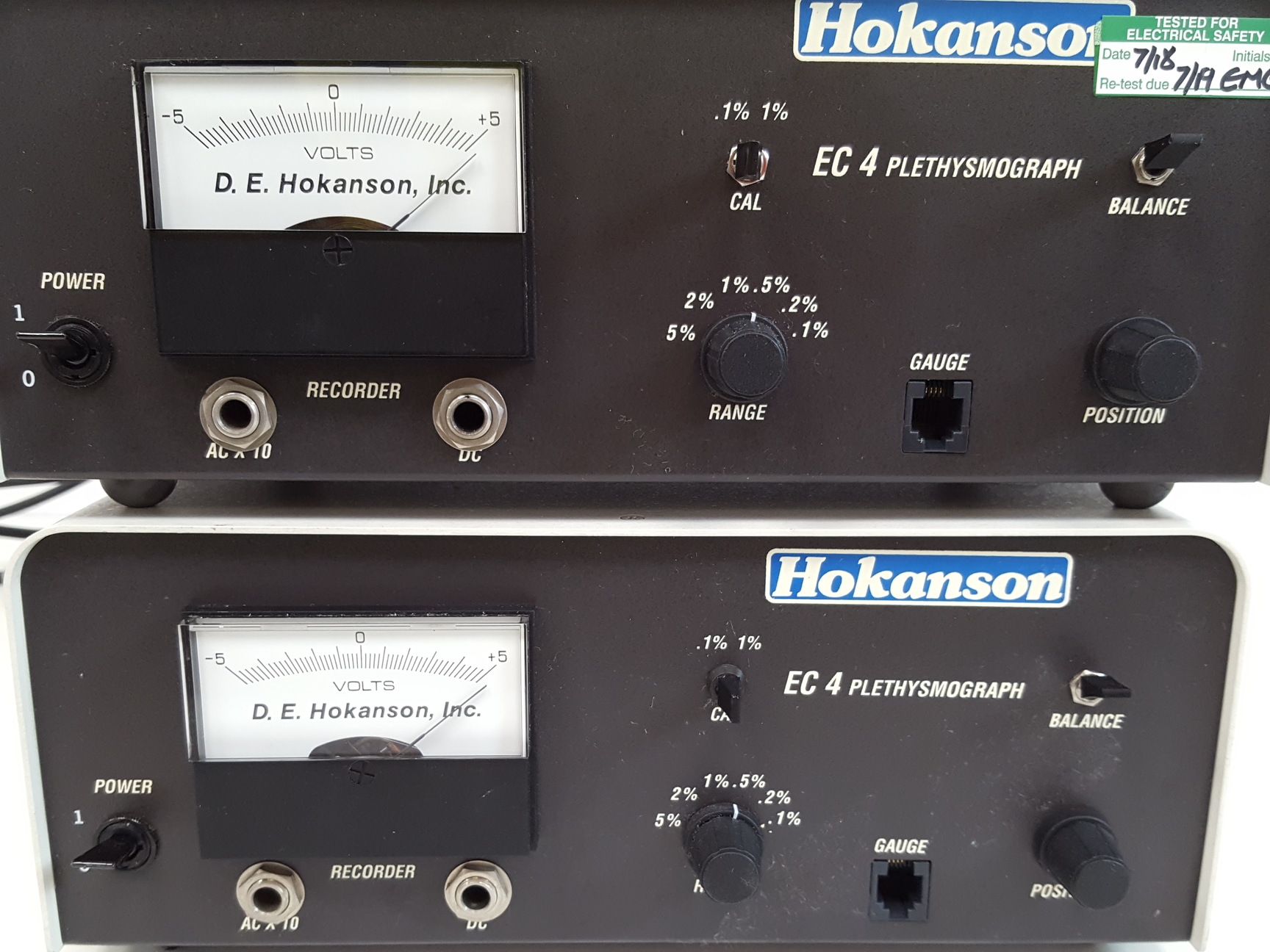 Image of Hokanson E20 Rapid Cuff Inflator with AG-101 Source and EC 4 Plethysmograph Lab