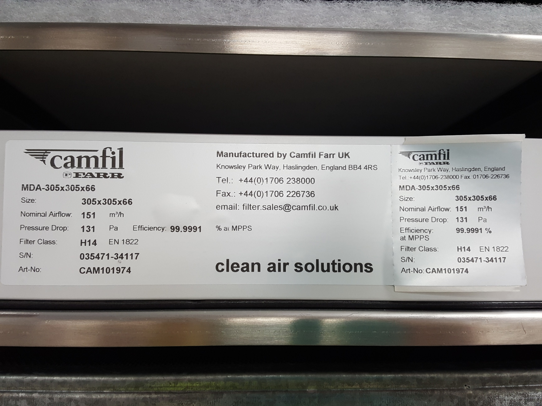 Image of Tecniplast Laminar Flow Ventilated Cabinet 9AV224N Lab H14 Filter