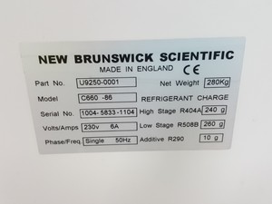 Thumbnail image of New Brunswick C660 -86 Freezer