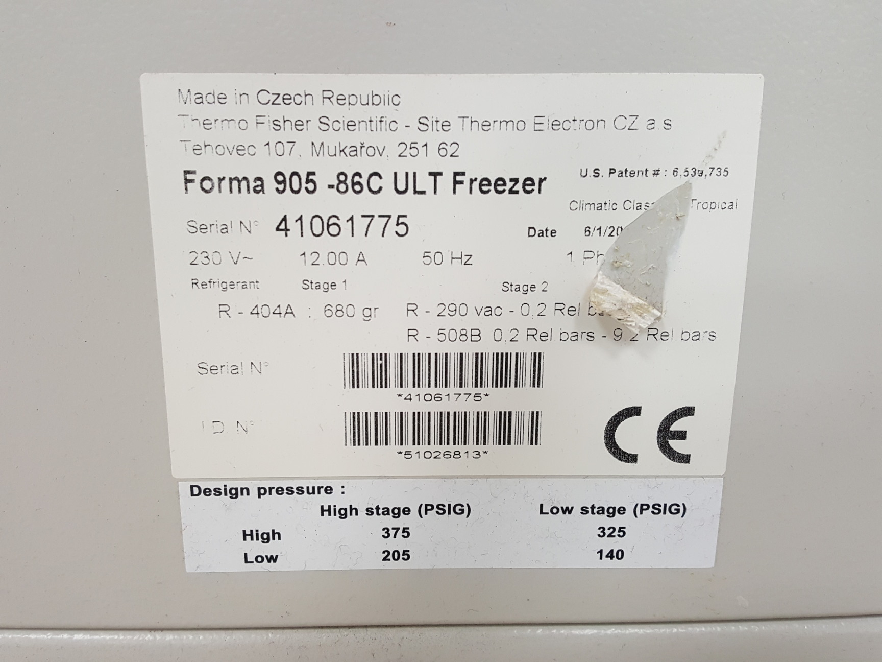 Image of Thermo Scientific Forma 905 -86 Laboratory Freezer Lab Spares/Repairs