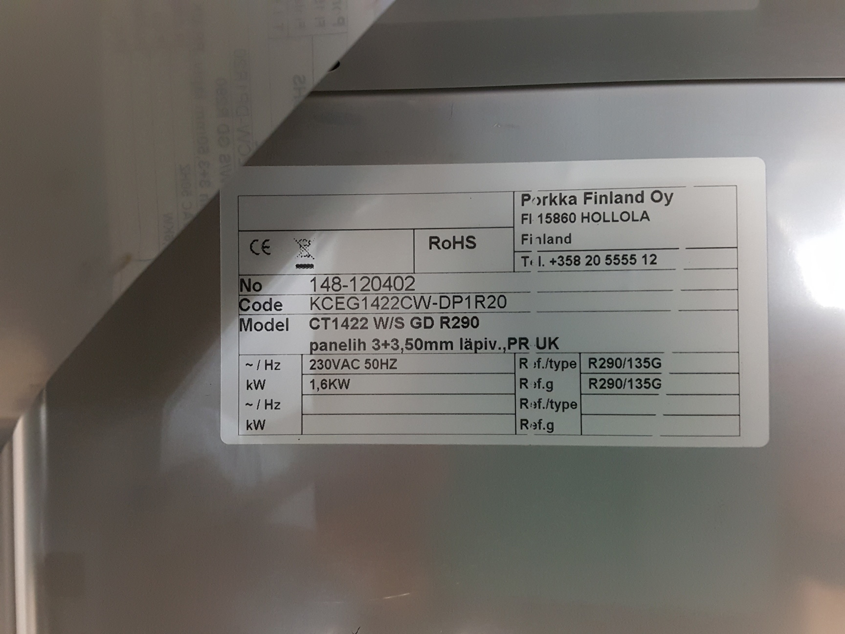 Image of Porkka CT Chromatography Refrigerator  Model - CT1422 W/S GD R290 Lab