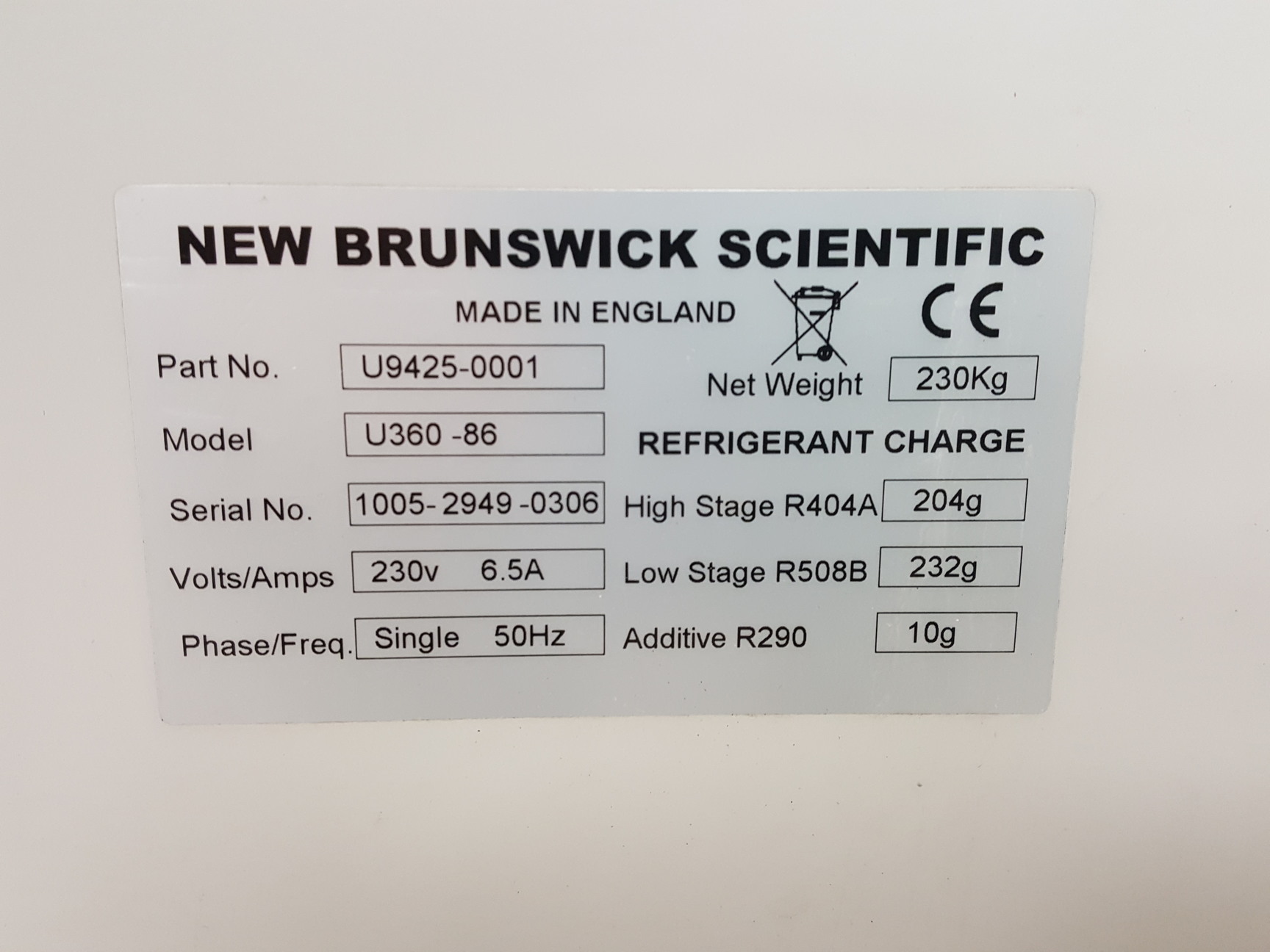 Image of New Brunswick Scientific U360 Innova -86 Ultra-Low Temperature Freezer Lab