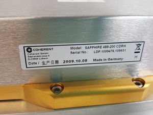 Thumbnail image of Coherent Sapphire Laser 488-200 CDRH with CDRH HP Controller Lab