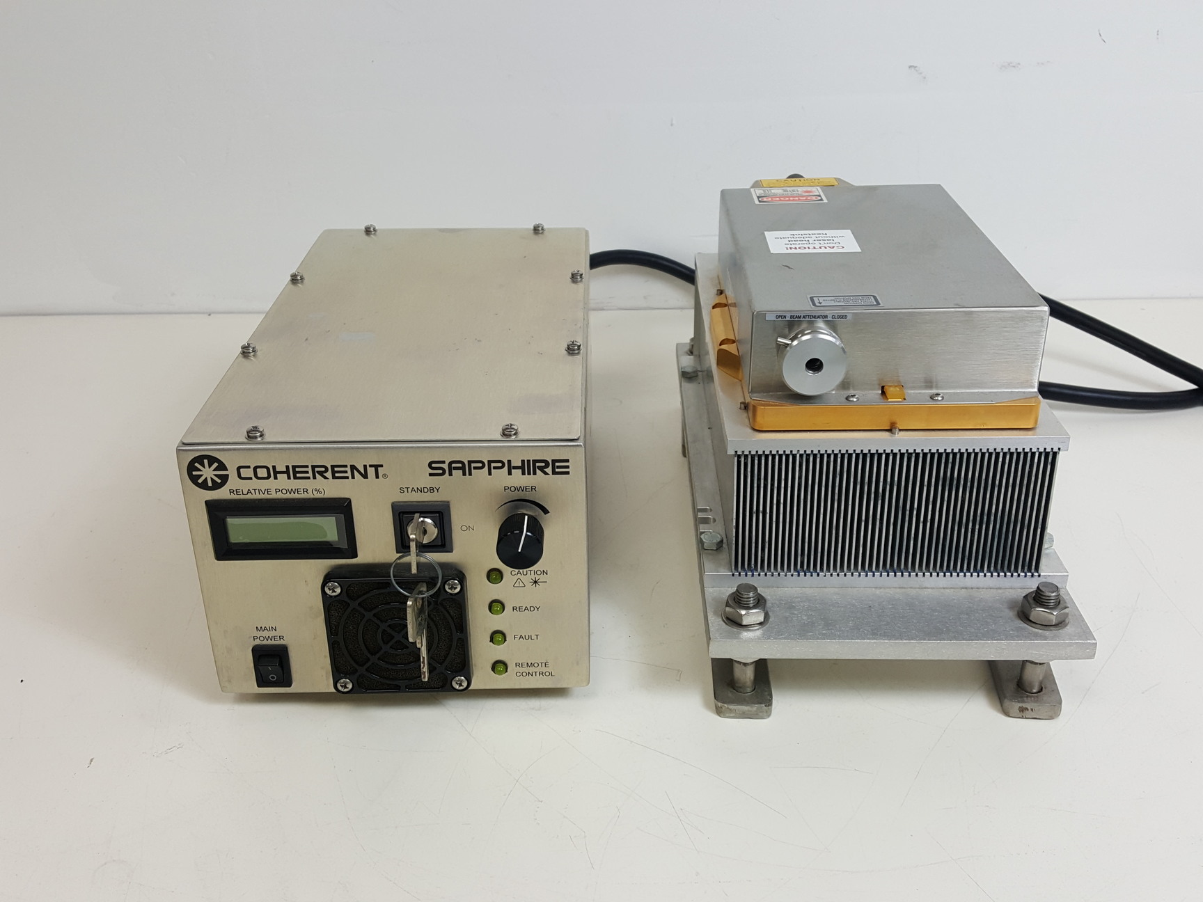 Image of Coherent Sapphire 488-200 CDRH Laser with CDRH HP Controller Lab