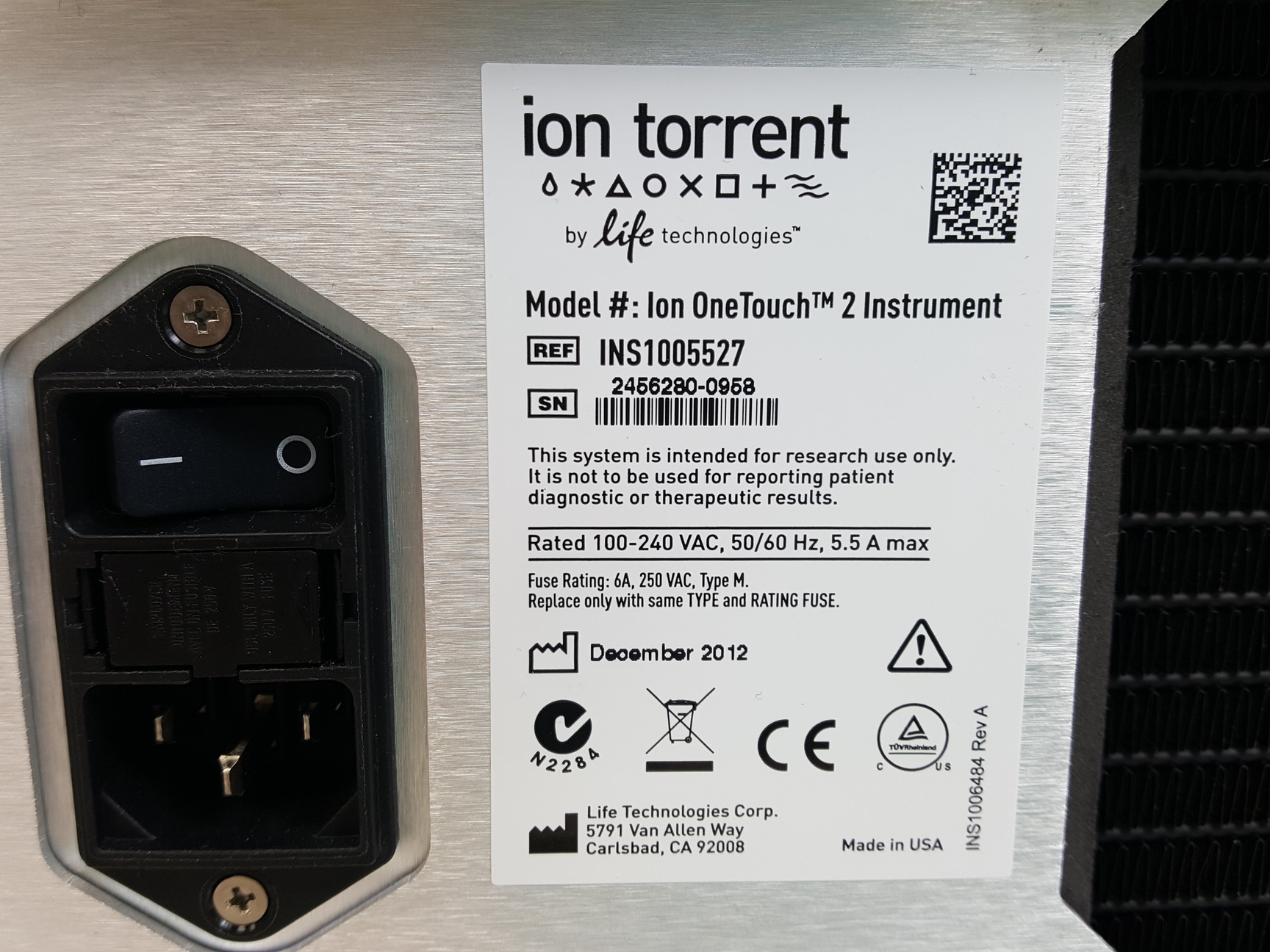 Image of Life Technologies Ion Torrent OneTouch 2 & ES System Lab