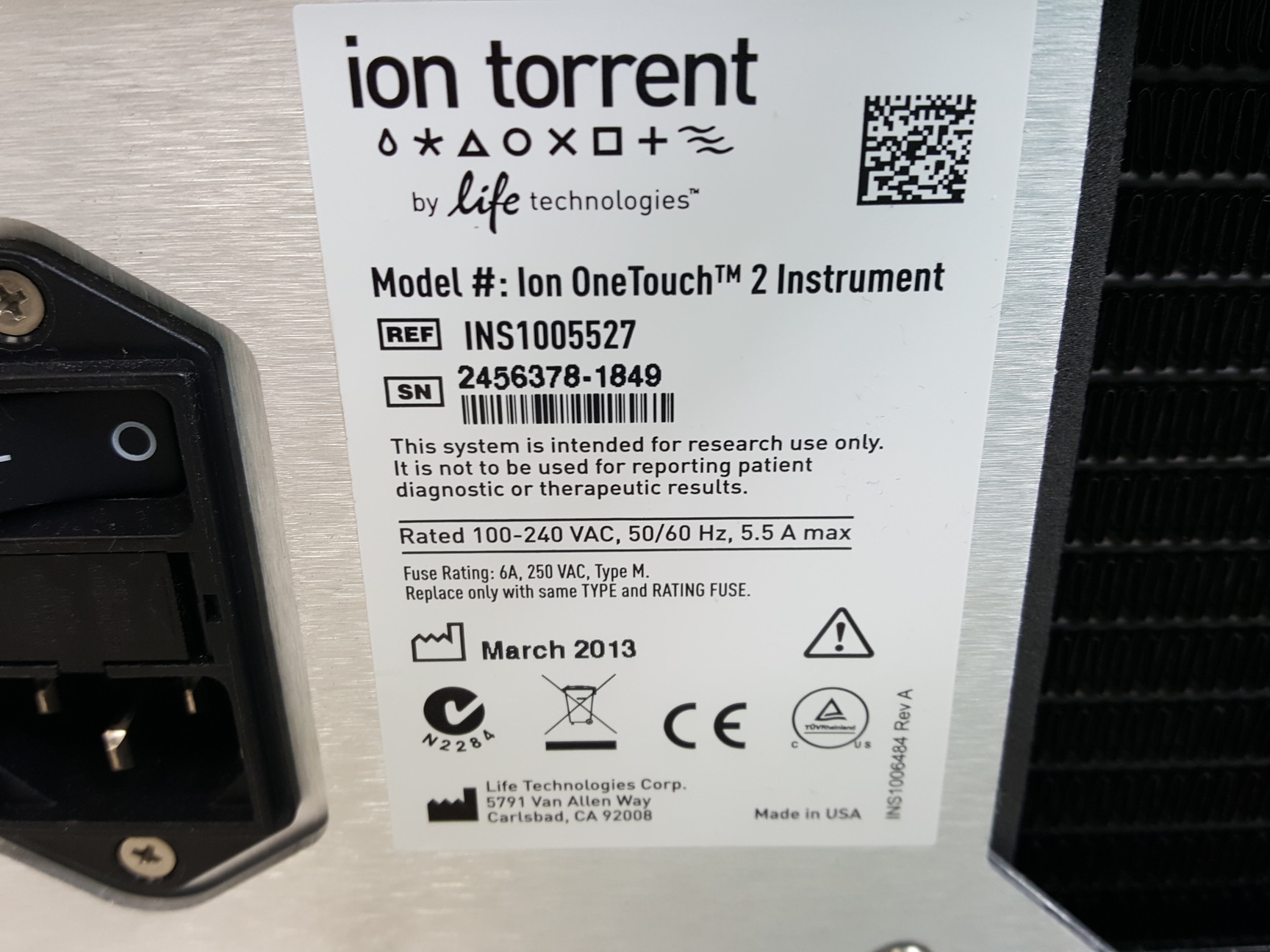 Image of Ion Torrent OneTouch 2 & OneTouch ES System Lab