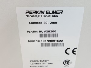 Thumbnail image of Perkin Elmer UV/VIS Spectrometer  Model - Lambda 20  Part no. BUV20200 Lab