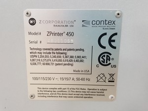 Thumbnail image of Z Corporation Model - ZPrinter 450 3D Printer Spares / Repairs