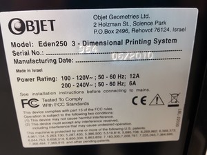 Thumbnail image of Objet Eden 250 3D Printer Spares / Repairs Lab 3D Printing