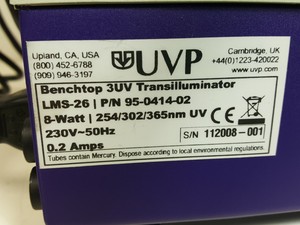 Thumbnail image of UVP BioDoc-It Imaging System with Camera & UV Transilluminator Lab Gel Doc