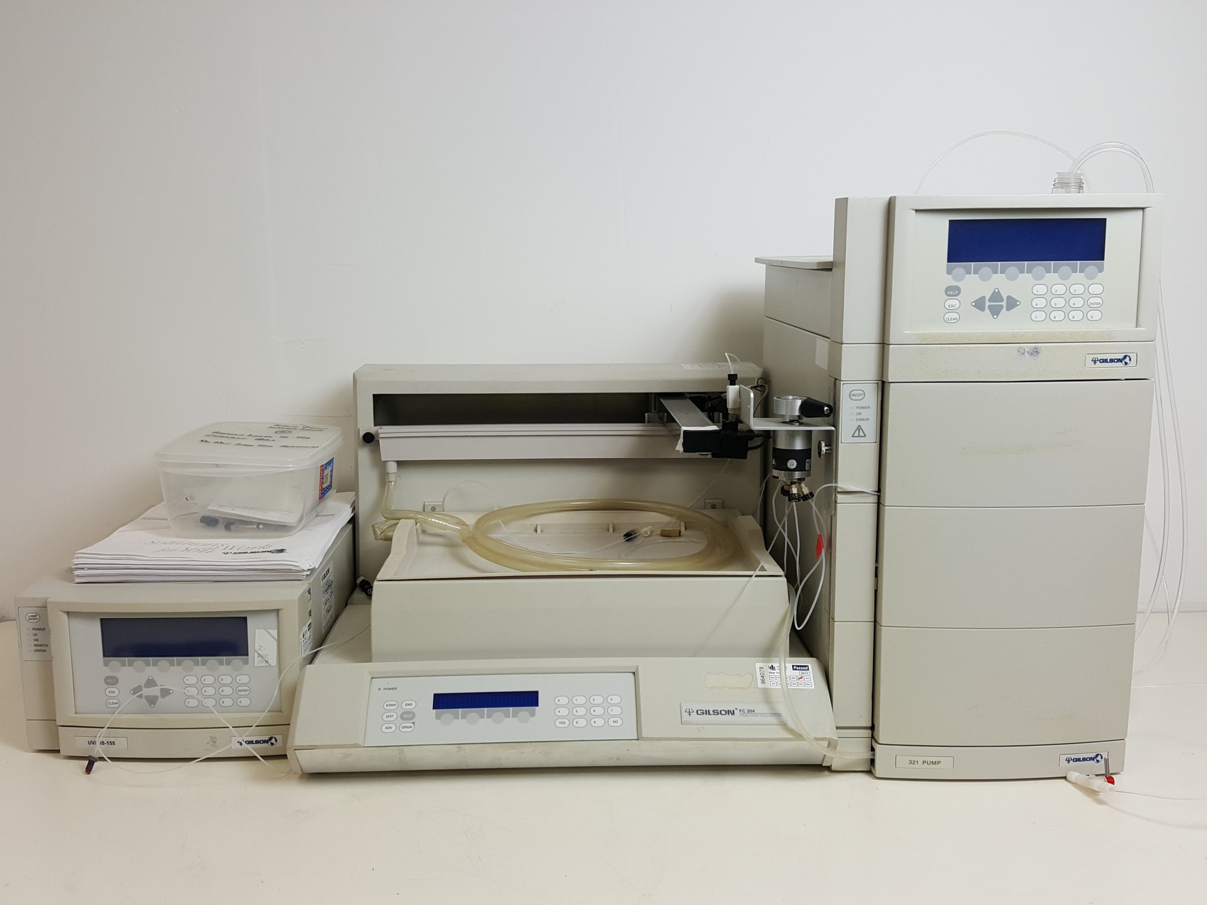 Image of Gilson HPLC -  321 322 350 Pump, UV/VIS Detector 151/152/155/156, FC 204 Lab