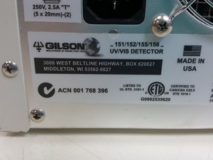 Thumbnail image of Gilson HPLC -  321 322 350 Pump, UV/VIS Detector 151/152/155/156, FC 204 Lab