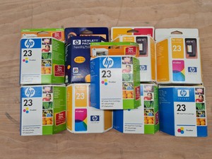 Thumbnail image of Lot of 47 Genuine Printer Ink & Toner Cartridges - Canon, HP, Konica Minolta
