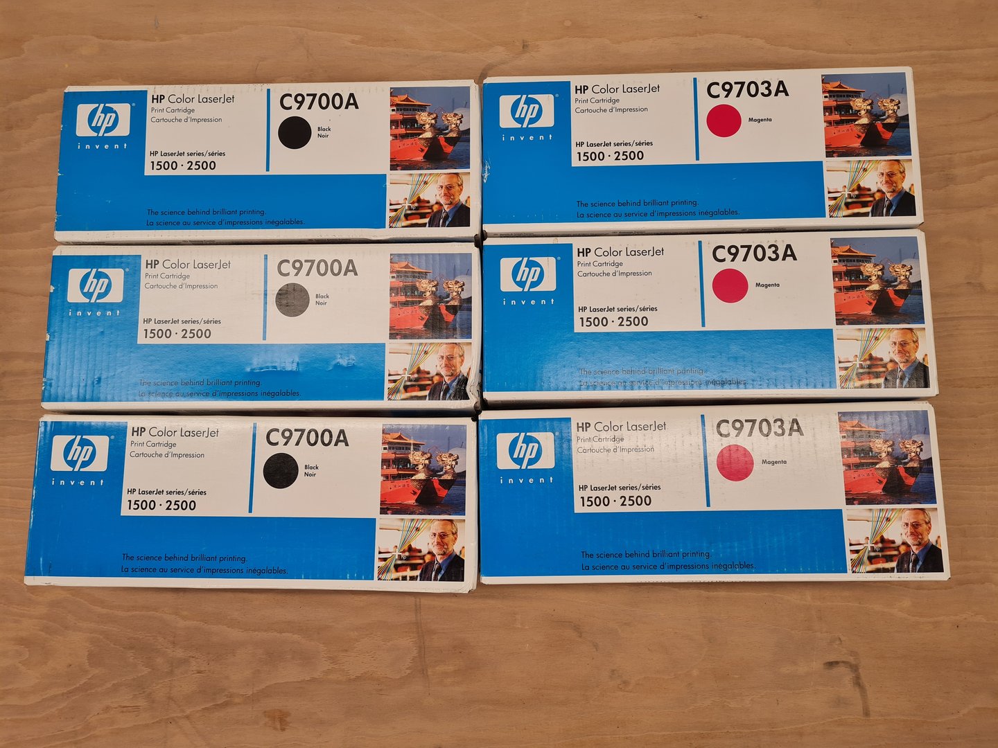 Image of Lot of 47 Genuine Printer Ink & Toner Cartridges - Canon, HP, Konica Minolta