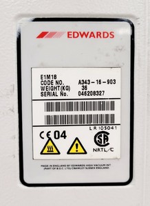 Thumbnail image of Edwards 18 E1M18  Rotary Vane Vacuum Pump Lab